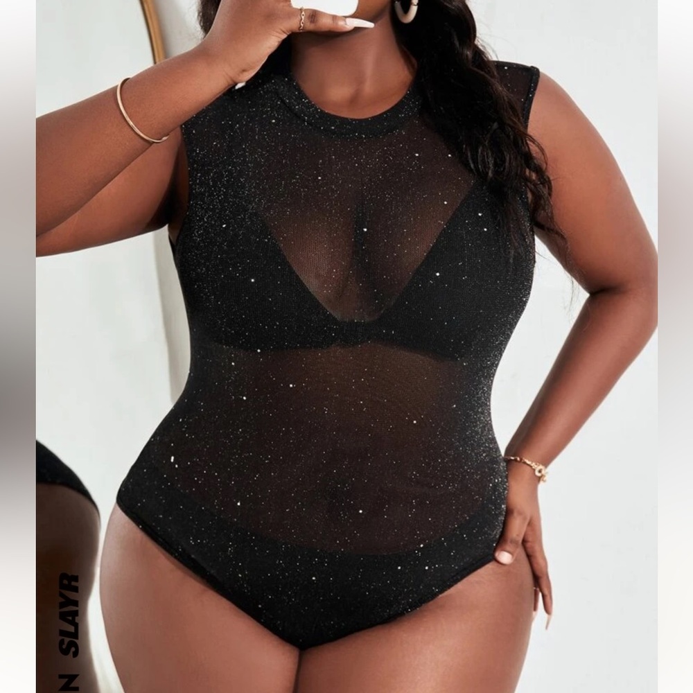 Black Mesh Bodysuit